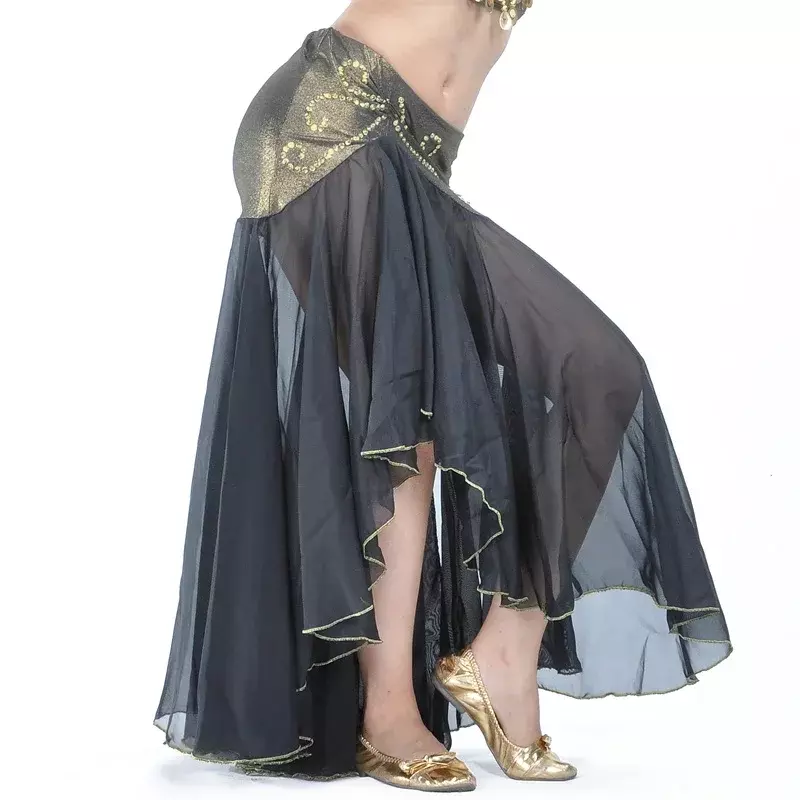 Seksowna spódnica do tańca brzucha dla kobiet cygańska hiszpańska Flamenco rozdziela spódnicę orientalny brzuch spektakl taneczny odzież taneczna spódnica do ćwiczeń