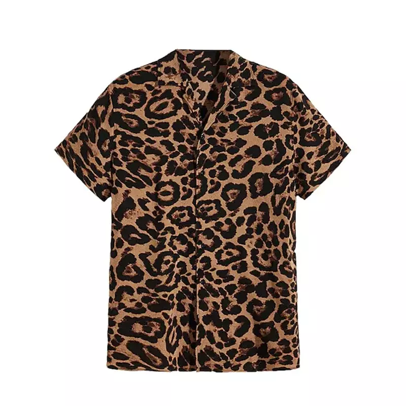 Camisa hawaiana de manga corta para hombre, camisa informal con estampado de flamenco para playa, talla grande, alta calidad, verano, 2023