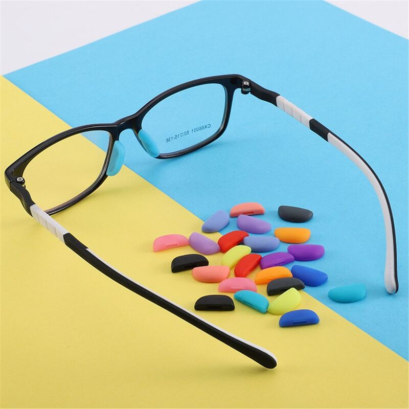 10คู่/แพ็ค Anti-Slip แผ่นจมูกซิลิโคนแว่นตา Push บนแผ่นจมูกเครื่องมือซ่อมแว่นตาแว่นตากันแดดแว่นตา