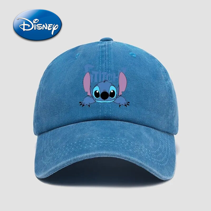 Disney Stitch cappello Casual Kawaii Anime figure berretti da Baseball Snapback traspirante cappelli da sole berretto con visiera regolabile regali per bambini Unisex