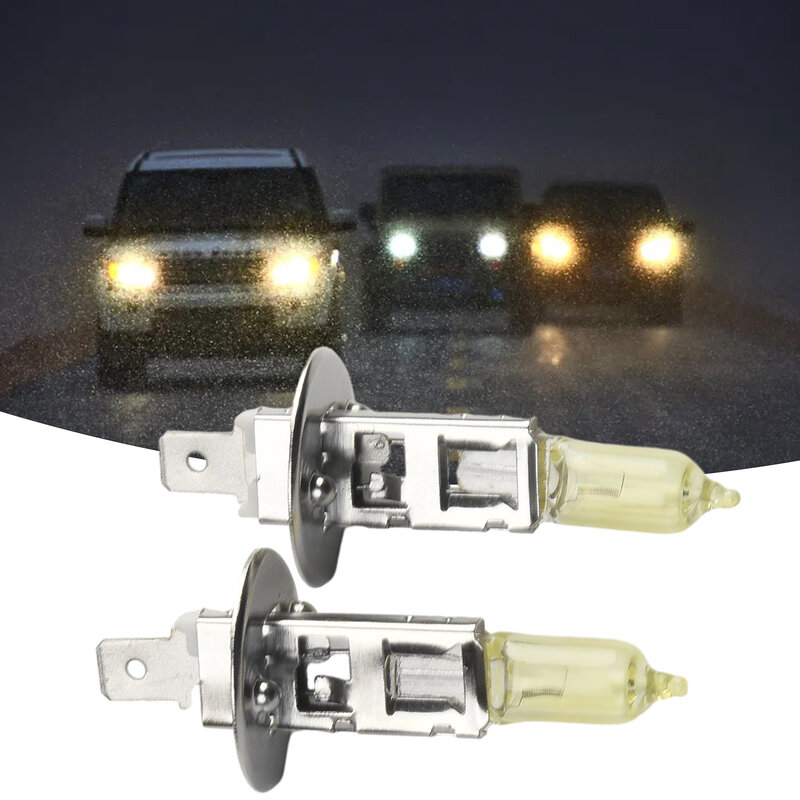 Brand New Headlights Halogen Bulb Headlight Running Light Silver Yellow 2pcs 360 Degrees 50000H Aluminum Alloy