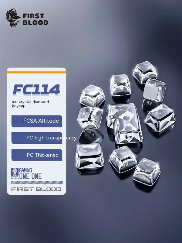 Firstblood 기계식 게이머 키보드, FC114 투명 키캡, FCSA 맞춤형 키캡, 114 키, PC 키캡 액세서리 선물
