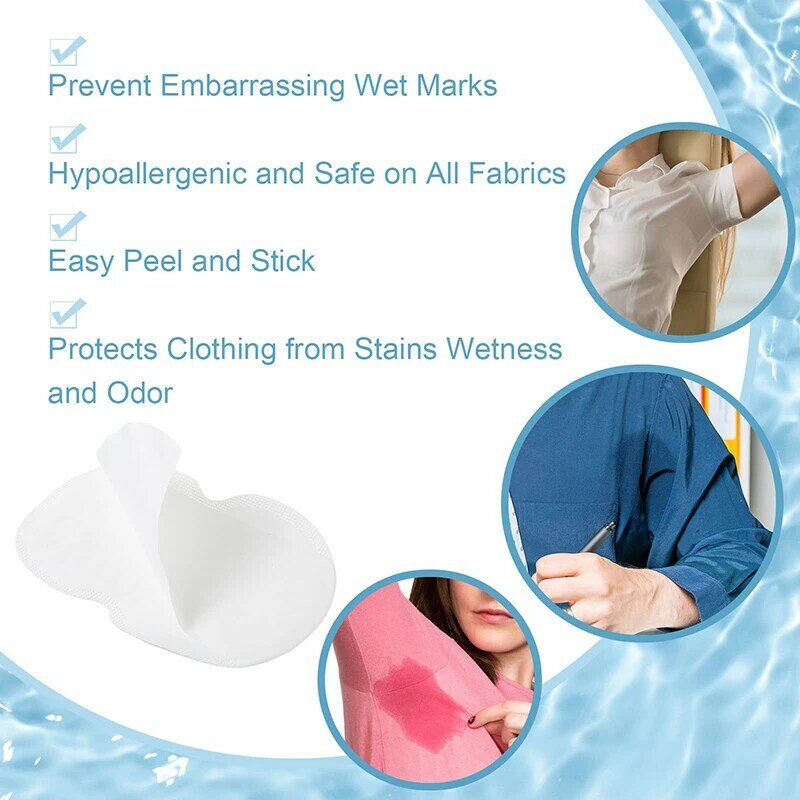 Sweat Scent Transpiration Pad, Absorbing Deodorant Pads, Vestido de axilas, Vestuário Axila Care, Escudo, 10 Pcs, 30Pcs