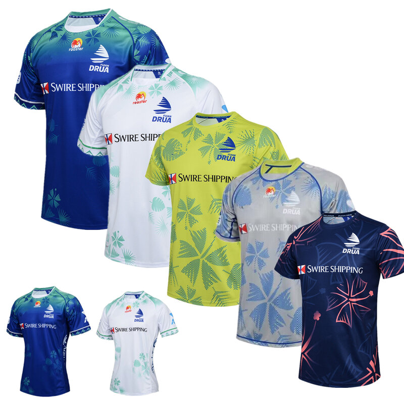 Rugby Jersey personalizado para homens e mulheres, Camisas da juventude, Nome e número personalizados, Fiji Drua Camisa para homens e mulheres, 2021