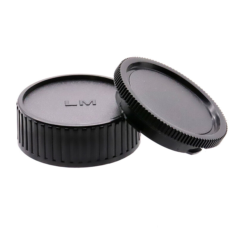 Para Leica M mount Rear Lens Cap Body Cap Set Plastic Black para Leica LM M mount câmera e lente