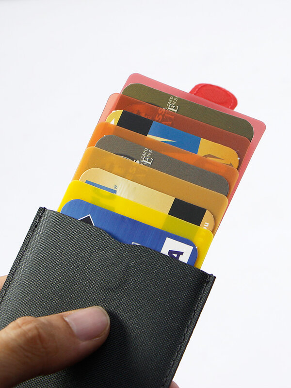 Kemynew chegada v1 mini slim przenośne posiadacze kart wyciągnięty projekt portfel męski gradiente 5 kart pieniądze krótkie toreb