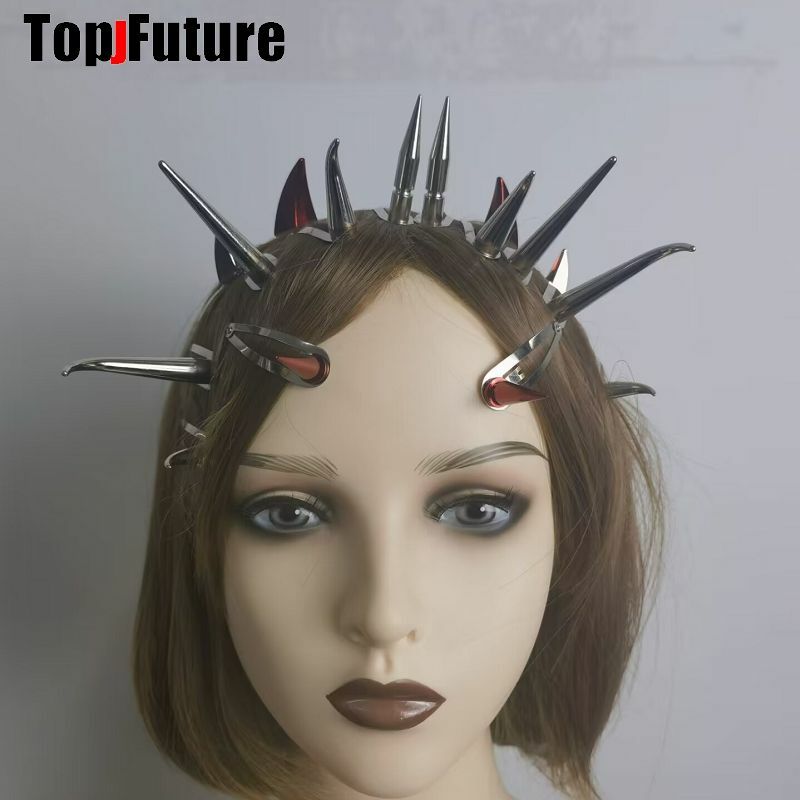 Женские и мужские готические шпильки в стиле Харадзюку в стиле панк Y2K в стиле "Лолита", шпильки для волос в форме демона, заколки для волос в стиле стимпанк с шипами для девушек, подарок