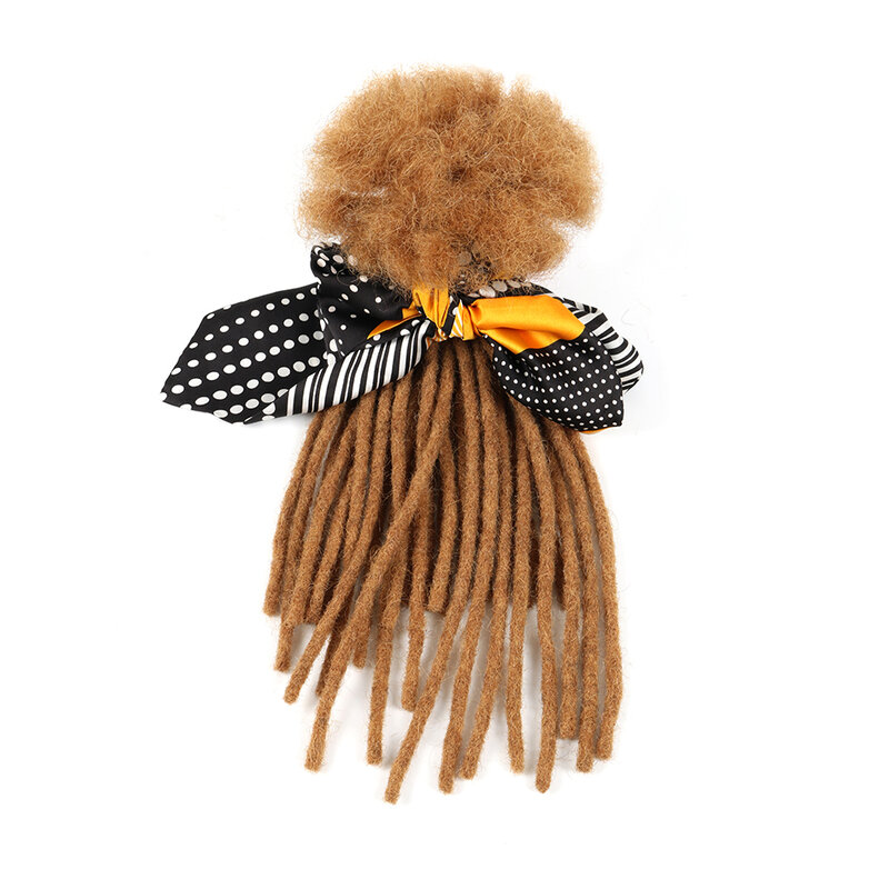 Rambut manusia gimbal ekstensi Loc keriting lurus grosir kepang Crochet ekstensi rambut Remy Brasil 10 helai coklat 27 #