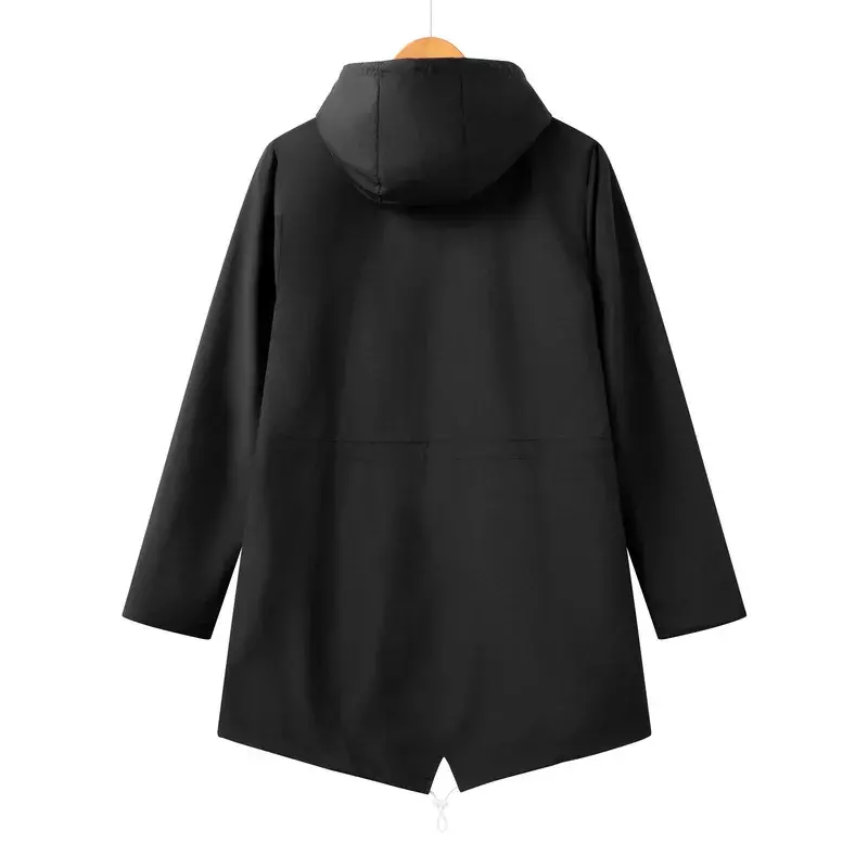 여성용 긴팔 야외 바람막이 재킷, 방수 하이 퀄리티 후드 코트, 트렌치 하이킹 캠핑 낚시 윈드치터 JNT5