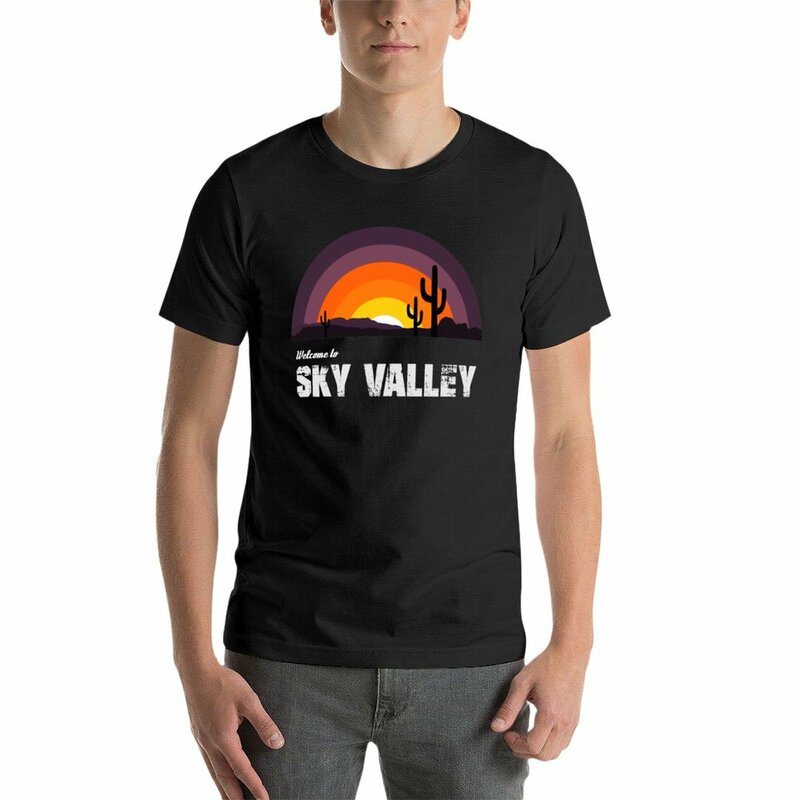 Футболка мужская быстросохнущая с принтом животных, быстросохнущая рубашка с принтом «Добро пожаловать в Sky Valley», одежда для мальчиков