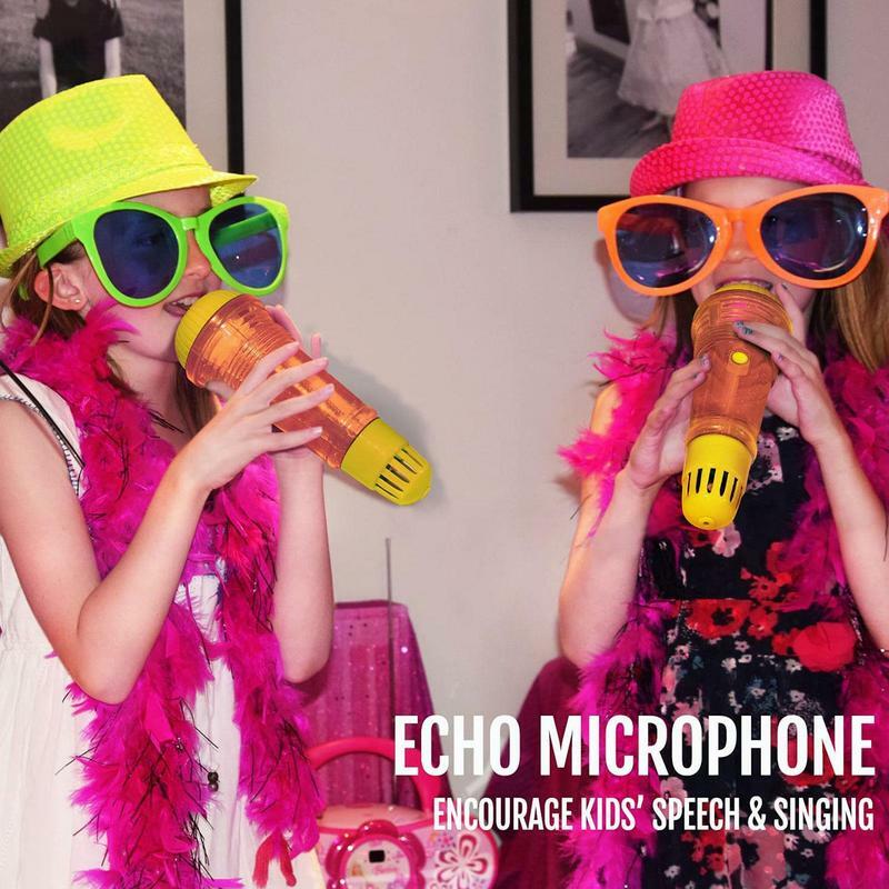 Эхо-микрофон игрушечный, большой полипропиленовый микрофон с эффектом эха для пения песен и общения