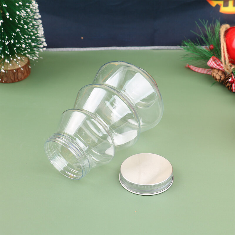 Creative Plastic Storage Jar Christmas Tree Decorative Wedding Center Candy Jars Living Room Desktop Snack Organizer Home Decor