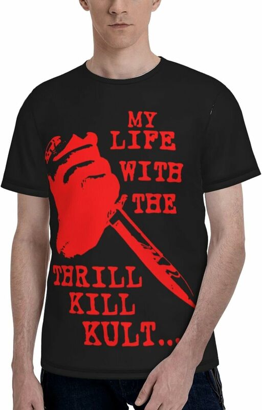 My Life with The Thrill Kill Kult T Shirt Men's Fashion Tee Summer Round Neck Short Sleeves Tops