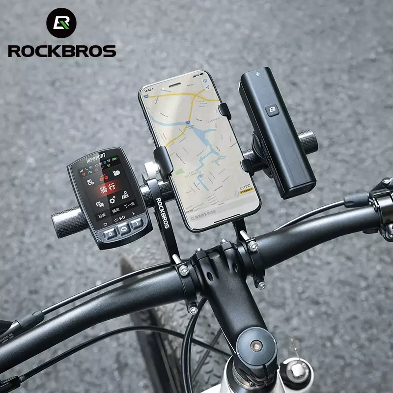 ROCKBROS braket ekstensi gagang sepeda, dudukan ponsel Gps karbon multifungsi, dukungan dudukan, aksesori sepeda untuk Gopro