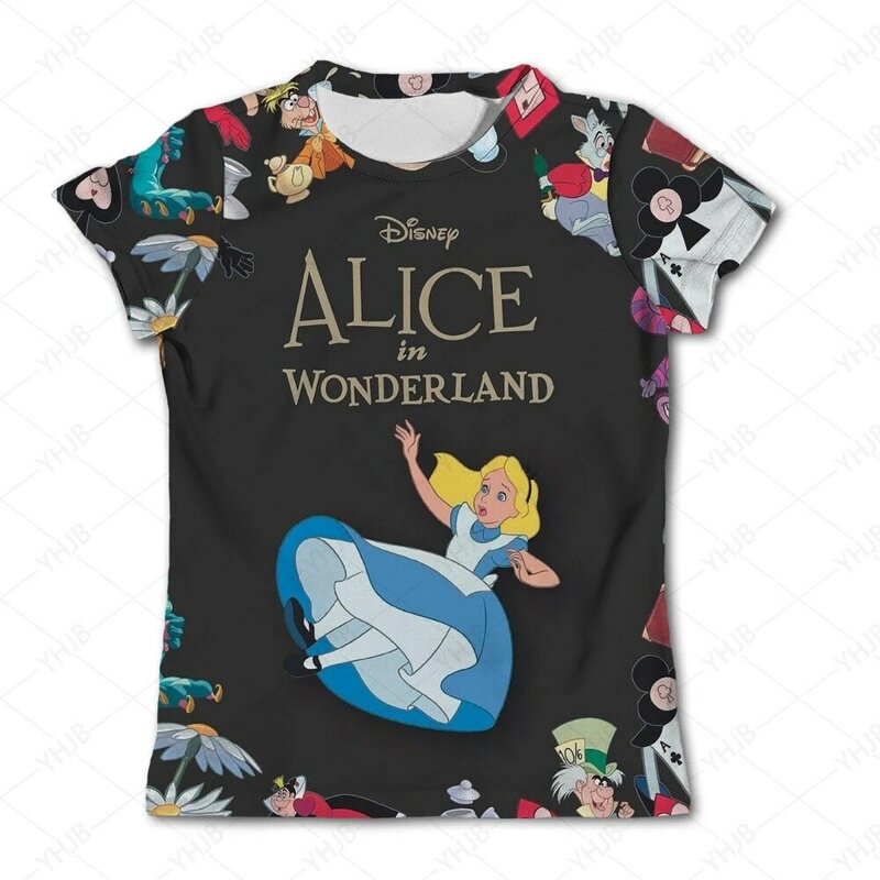 2024 Summer Fashion Mermaid T-Shirts Girls T-Shirts 3D Printing Ariel Princess T Shirts Kids Anime Short Sleeves Casual Top Tee