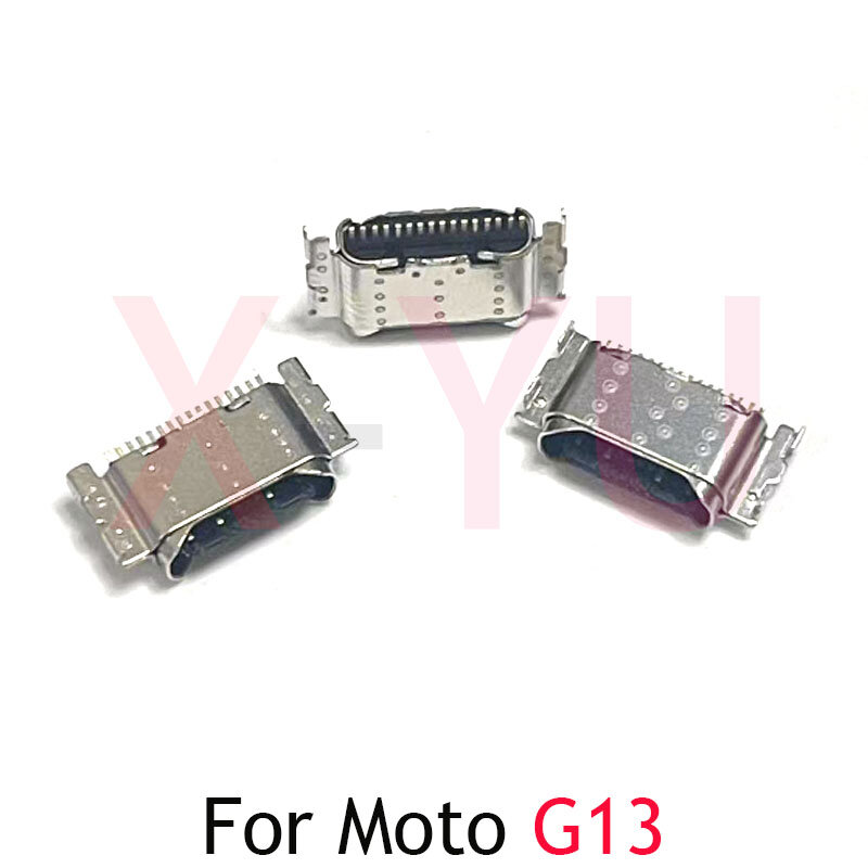 100 buah untuk Motorola Moto G13 G23 G53 G52 G72 G82 G71S konektor pengisian USB Port soket Dok steker