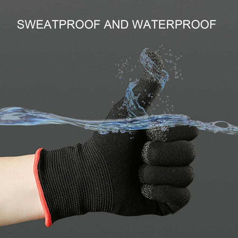 Breathable Gaming Gloves Breathable Lightweight Gaming Touch Screen Gloves for Mobile Games Sweat-proof Warm 2 Pairs