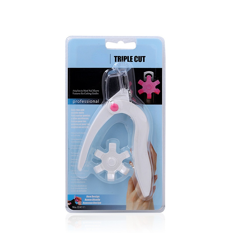 Triple Cut Acrylic Tip Cutter  Measuring Dial (6 Size Options) Professional Acrylic Nail Clipper-Nail Tip Cutter Manicure Tools