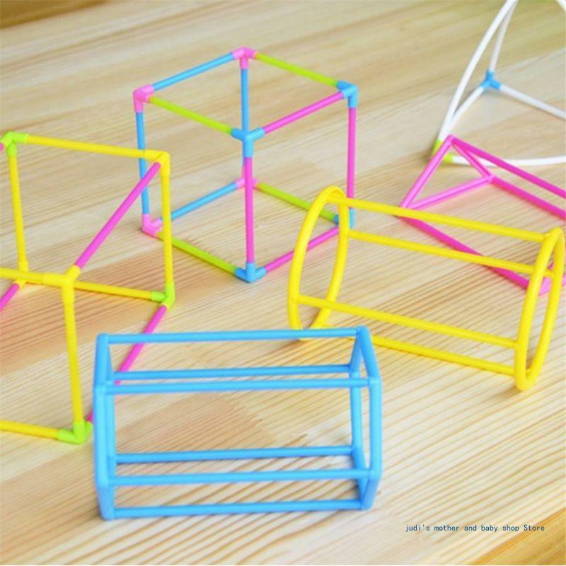 67JC Building Assemble Training Kids Geometry Learning Tool with Interest Math Training School Teaching Aids