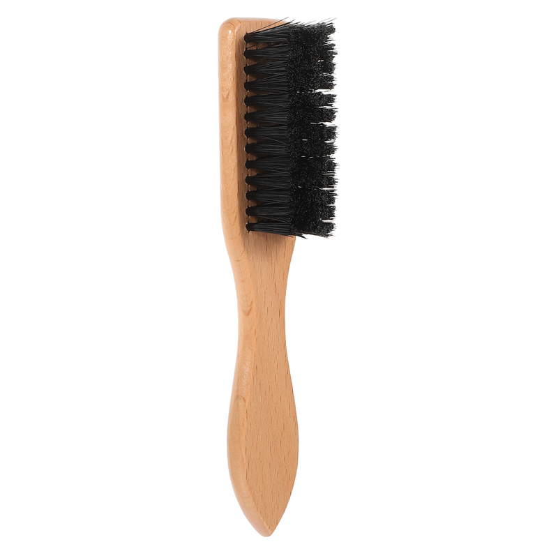Ручки из бука щетка для бороды с искусственной щетиной кабана, расчески для мужского бритья волос, устройство для укладки волос с мягкой щетиной