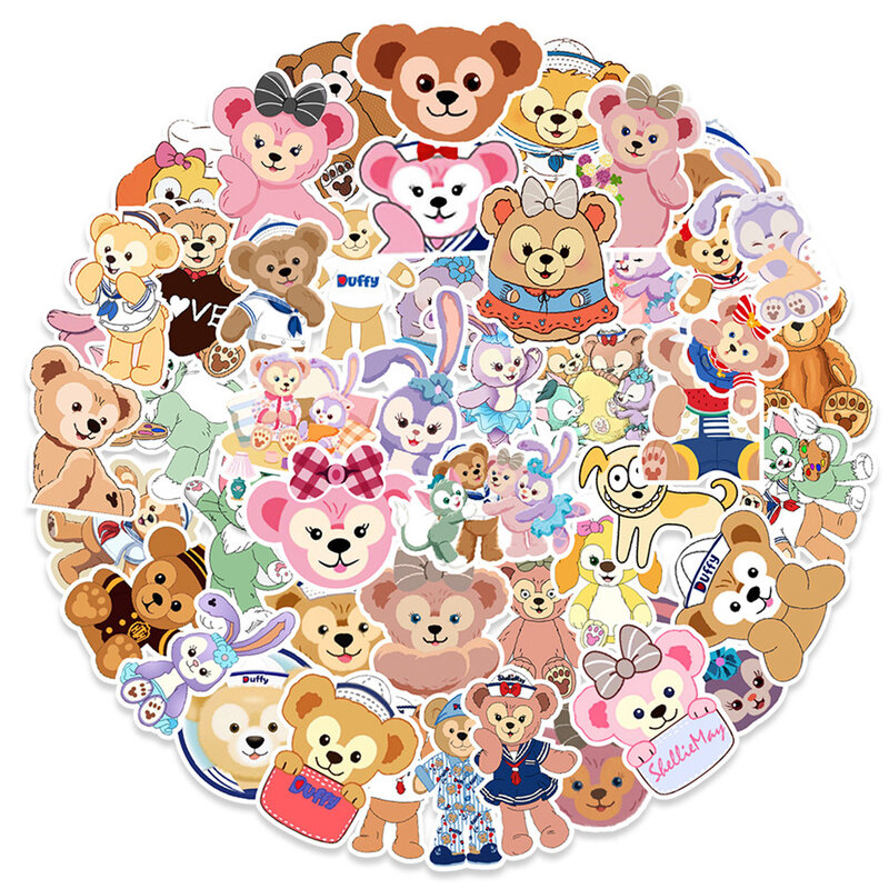 10/30/50pcs Disney Cute LinaBell Duffy Bear Stickers Decals for Phone Suitcase Notebook Kawaii Cartoon Graffiti Sticker Kids Toy