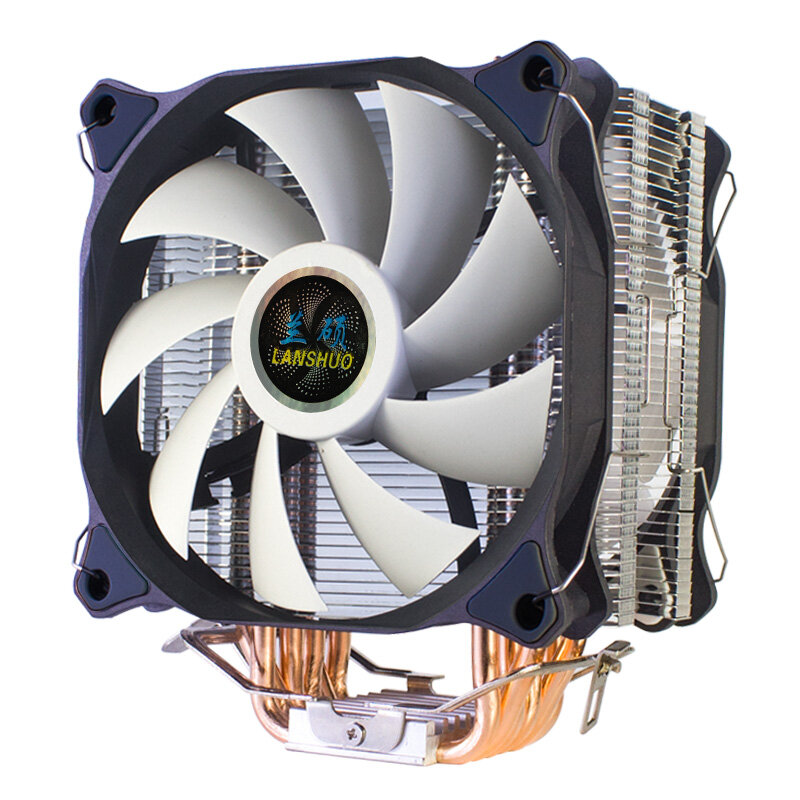 Enfriador de CPU X79 X99 2011, 6 tubos de calor, 120mm, 4 pines, PWM RGB, para Intel LGA 1700, 1200, 1155, 1356, 1366, AMD3, AM4, ventilador de refrigeración para PC