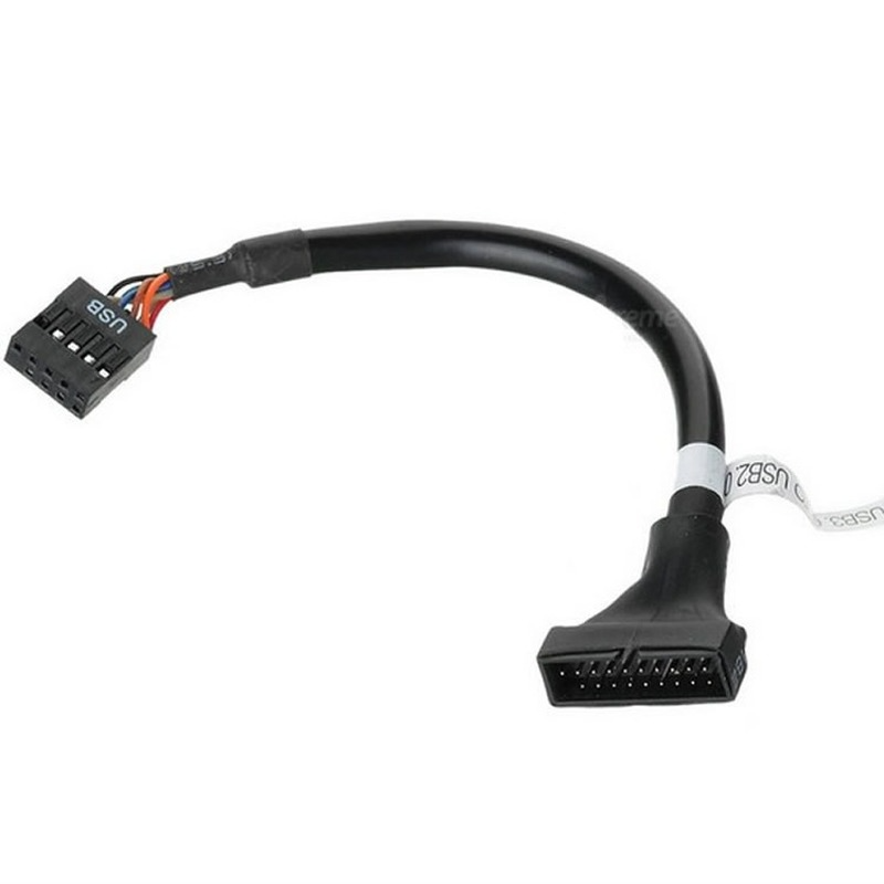 Adapter for USB 2.0 motherboard IDC 10pin/9pin female to USB 3.0 20pin/19pin male 10 cm
