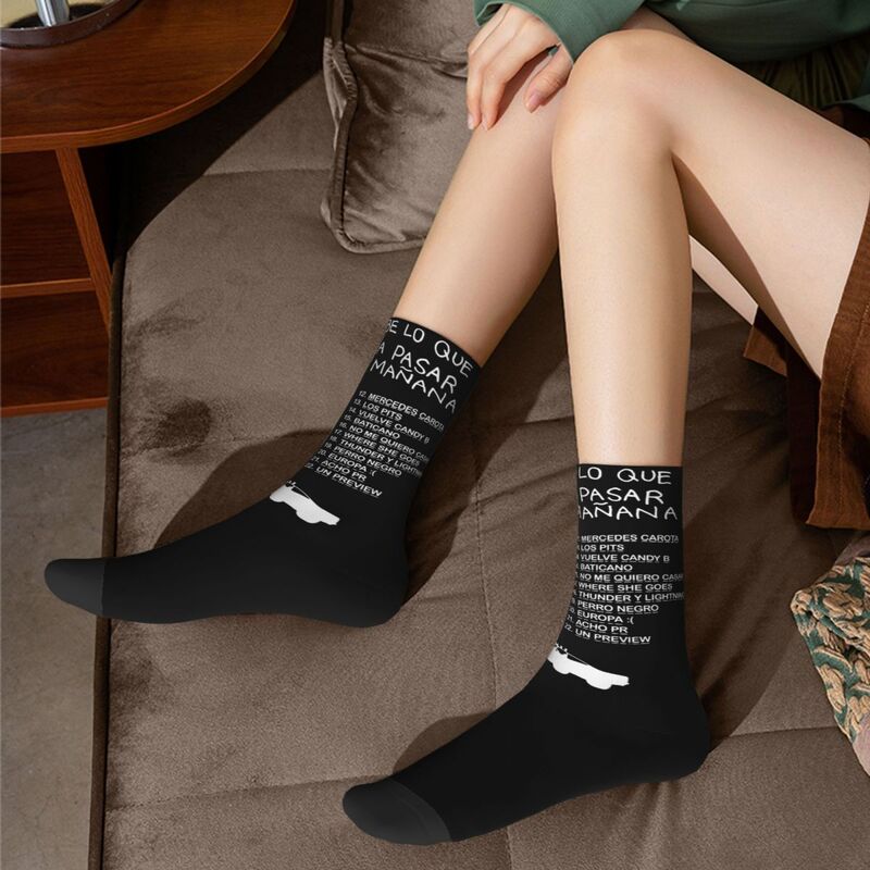 Bad Bunny Tour-calcetines con temática de diseño para mujer, calcetines de vestir flexibles, accesorios, 2024