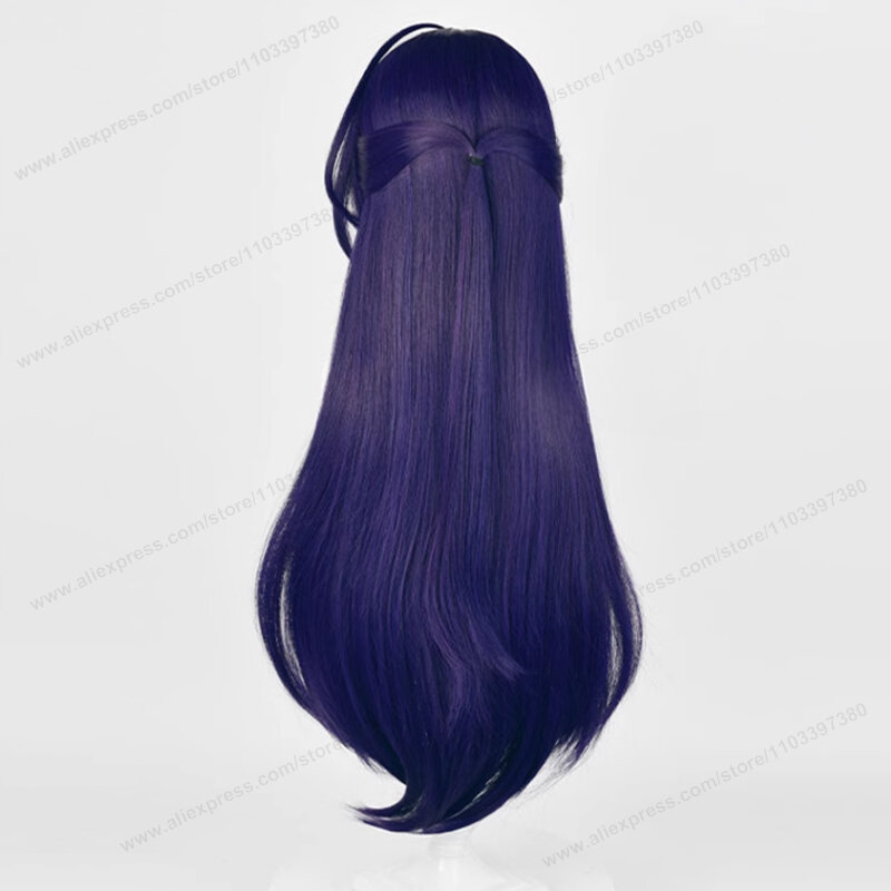 Парик для косплея Honkai:Star Rail Acheron, термостойкие синтетические длинные прямые волосы унисекс, синие фиолетовые волосы, аниме HSR, для косплея