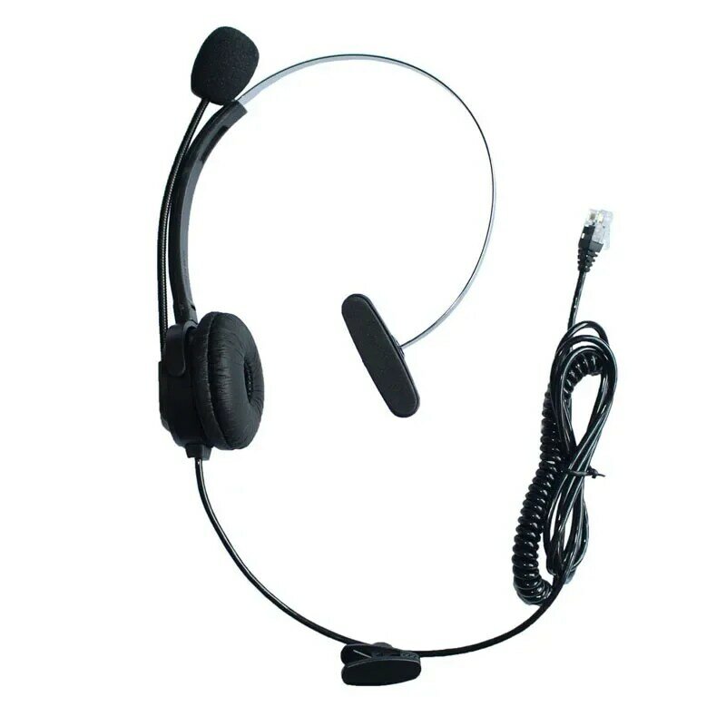 Kabel telepon rumah nyaman 4Pin colokan RJ9 Headset Noise Cancelling mikrofon IP telepon Headphone pusat panggilan untuk 3Com Aastra
