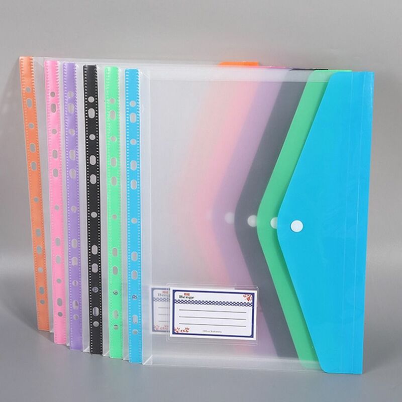 6 шт., разноцветные папки-конверты для документов А4