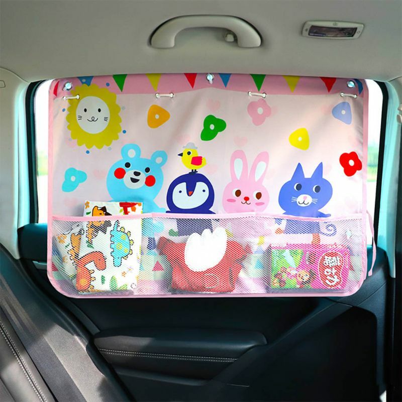 자동차 앞 창문 차단용 카툰 차양은 대부분의 밴 SUV에 자외선 열을 차단합니다.