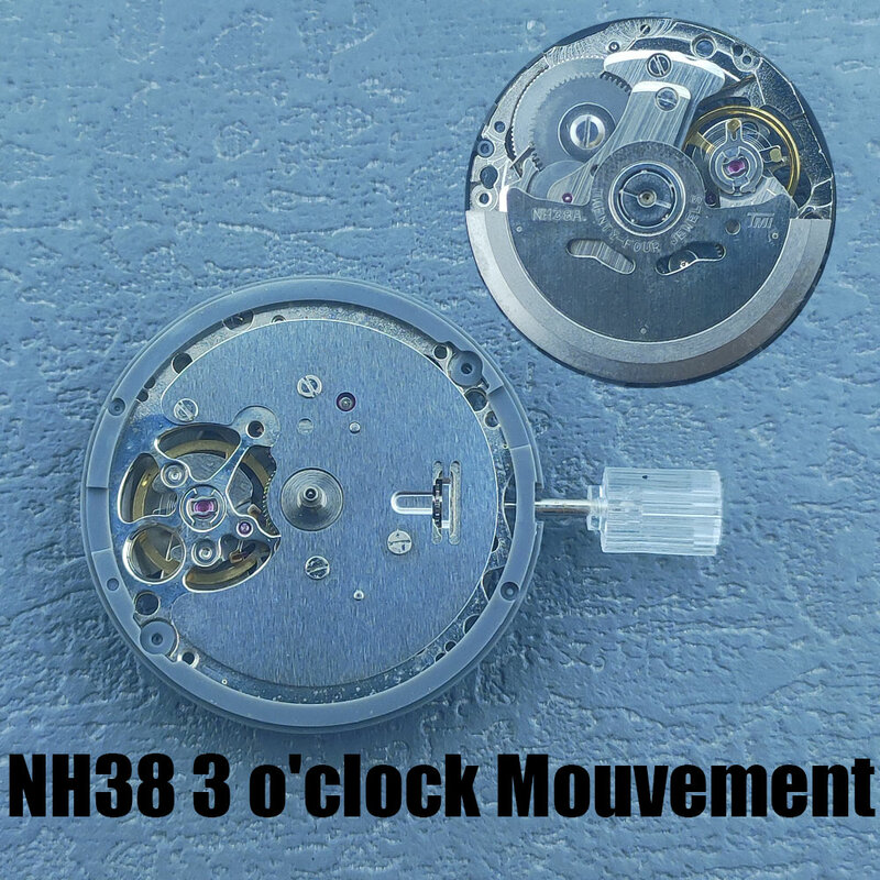 Movimiento mecánico skeleonizado NH38A, piezas de reloj nuevas y originales de alta calidad, NH38A