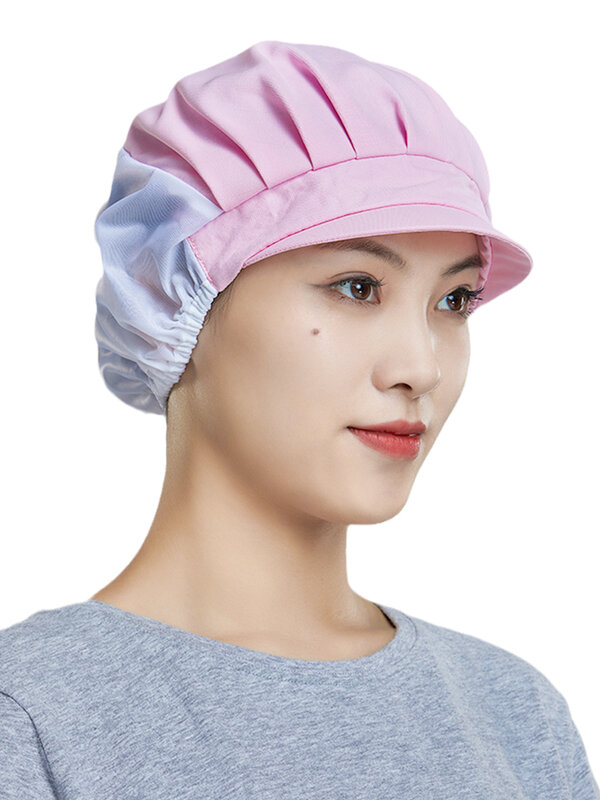 Cappello da mensa per la prevenzione della caduta dei capelli traspirante bianco cappello da lavoro per Catering cappello da lavoro unisex per officina di fabbrica