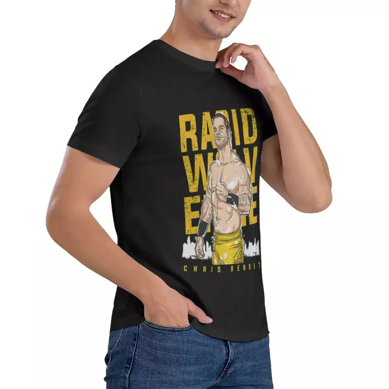 Chris Benoit-Sweat-shirt classique pour hommes, T-shirt uni, Économie graphiques pour hommes, Anime