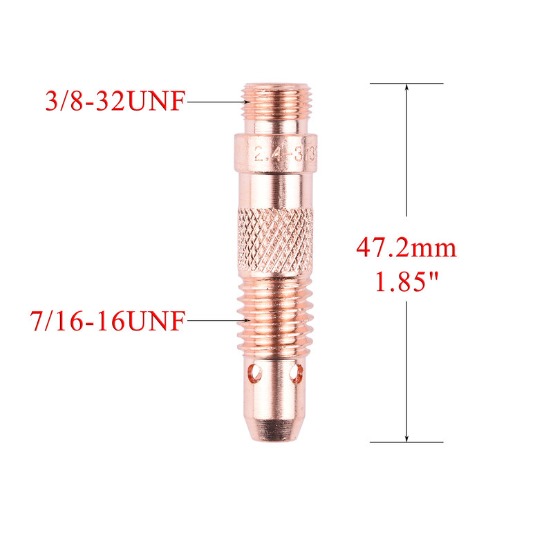 1.0/1.6/2.4/3.2/4.0mm TIG Collet Collet Body 10N22 10N23 10N24 10N25 54N20 10N30 10N31 10N32 10N28 406488 For WP17 18 26 Torch