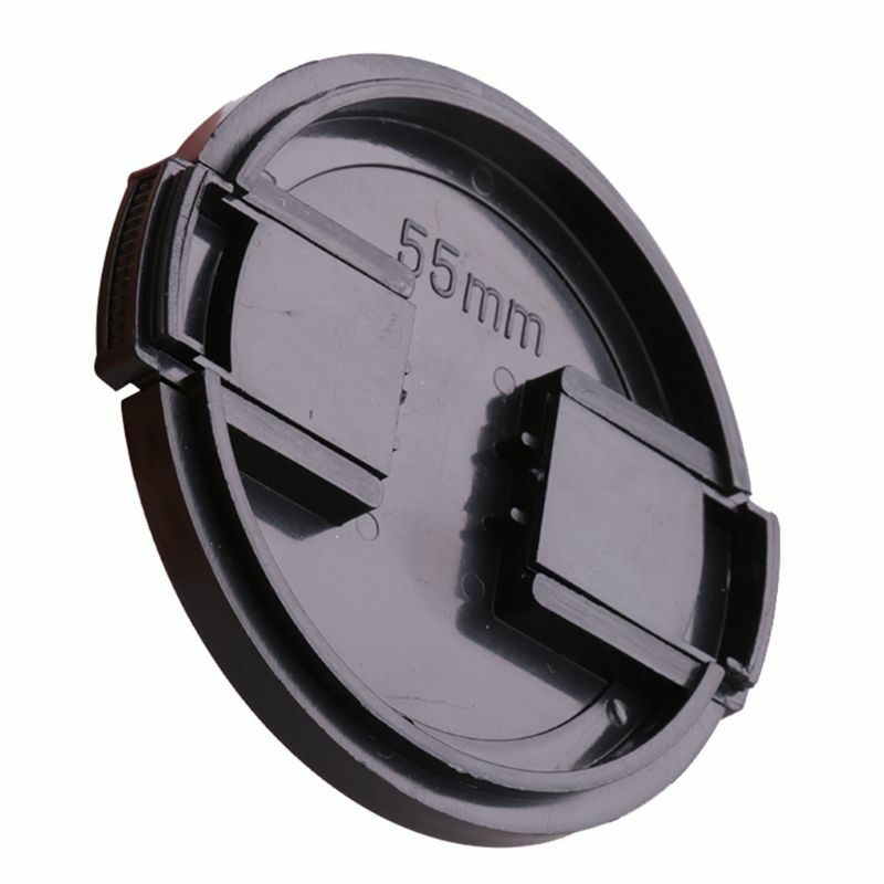 Schwarzer Kunststoff-Objektivdeckel zum Aufstecken vorne für für Fujifilm-Kamera 55 mm