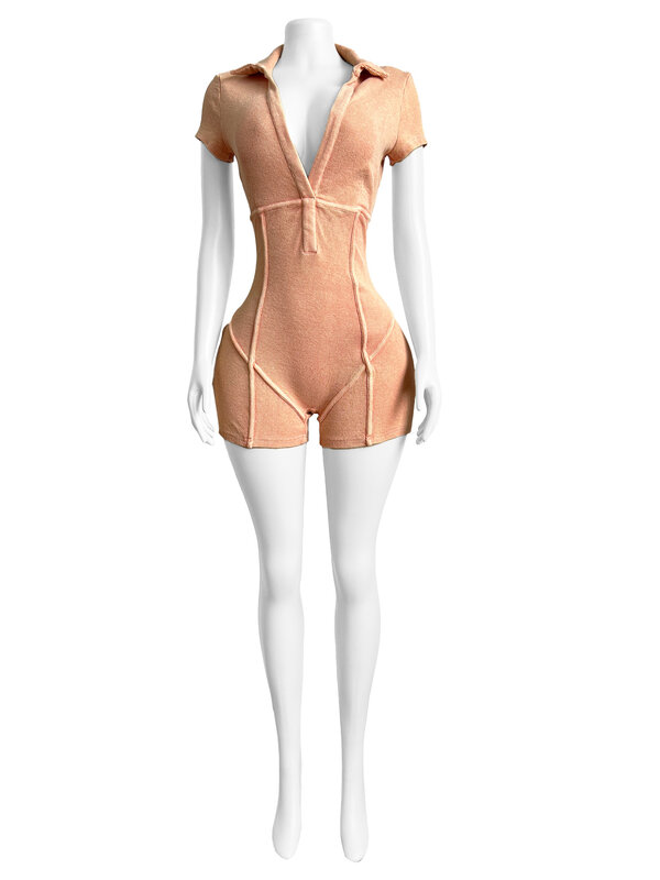 Jumpsuit katun bergaris seksi pakaian musim panas 2024 baju monyet klub wanita Bodycon mewah elegan pakaian olahraga satu potong seksi Jumpsuit