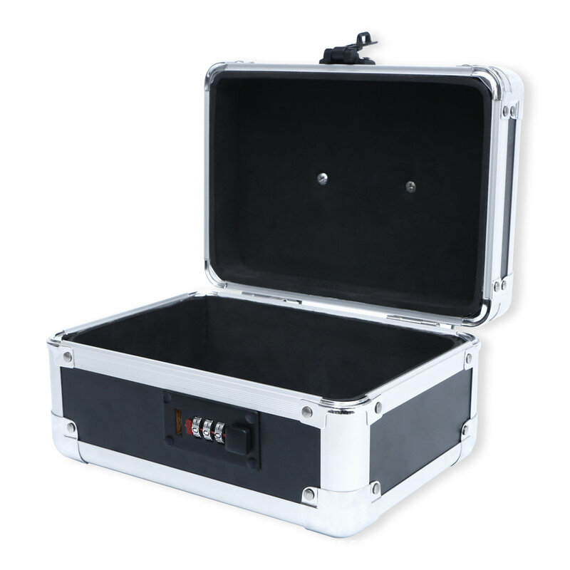 휴대용 알루미늄 합금 암호 잠금 상자, 도난 방지 보호, 개인 여행 가방, 휴대하기 쉬운 도구 상자