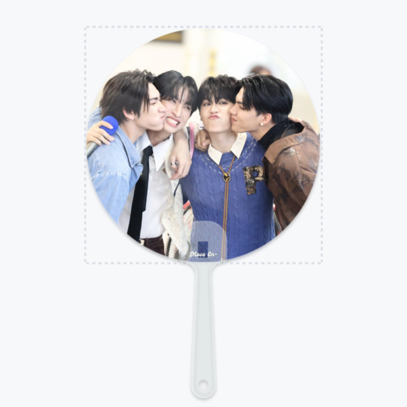 FortPeat Bossnoeul HD Poster Thai TV Love in The Air Drama Stills Photo Picture18*18cm Plastic Round Fans Can Custom