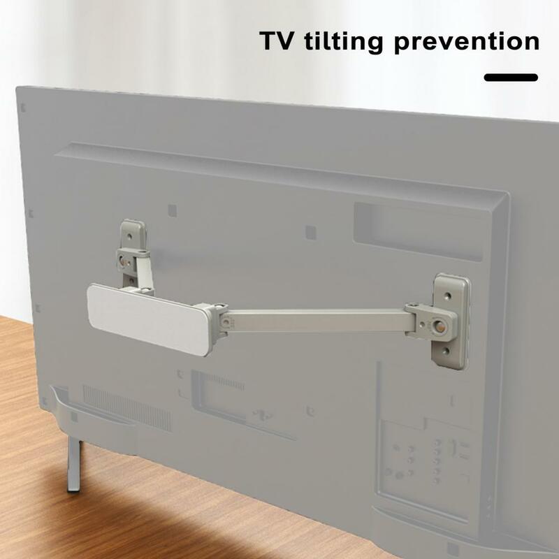 Uniwersalny uchwyt do telewizora regulowany wspornik zapobiegający upadkowi, łatwy pasy bezpieczeństwa do instalacji dla dziecka, drzwi balkonowe płaski