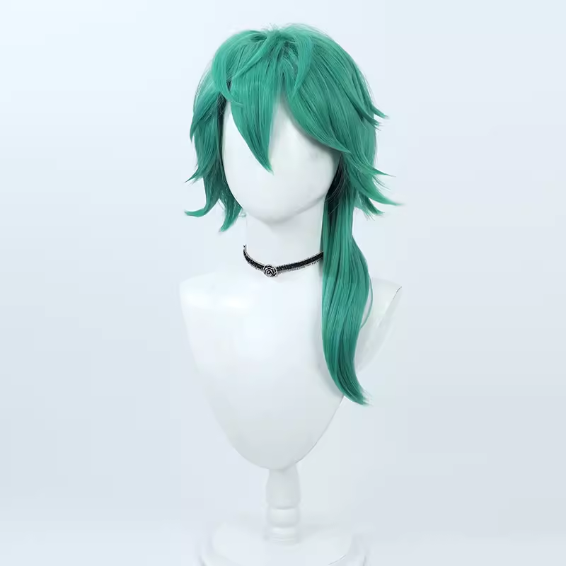 ZYR Ezreal Cosplay Wig Fiber synthetic wig Game LOL Cosplay Wig Grass green ponytail long hair Heartsteel EZ cosplay+ Wig Cap