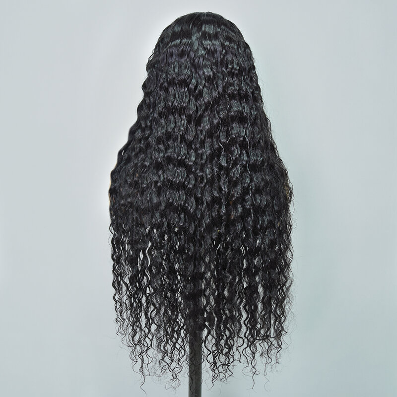 Pelucas de encaje de onda de agua, cabello humano rizado sin pegamento, prearrancado, listo para usar, 20-32 ", 6x4