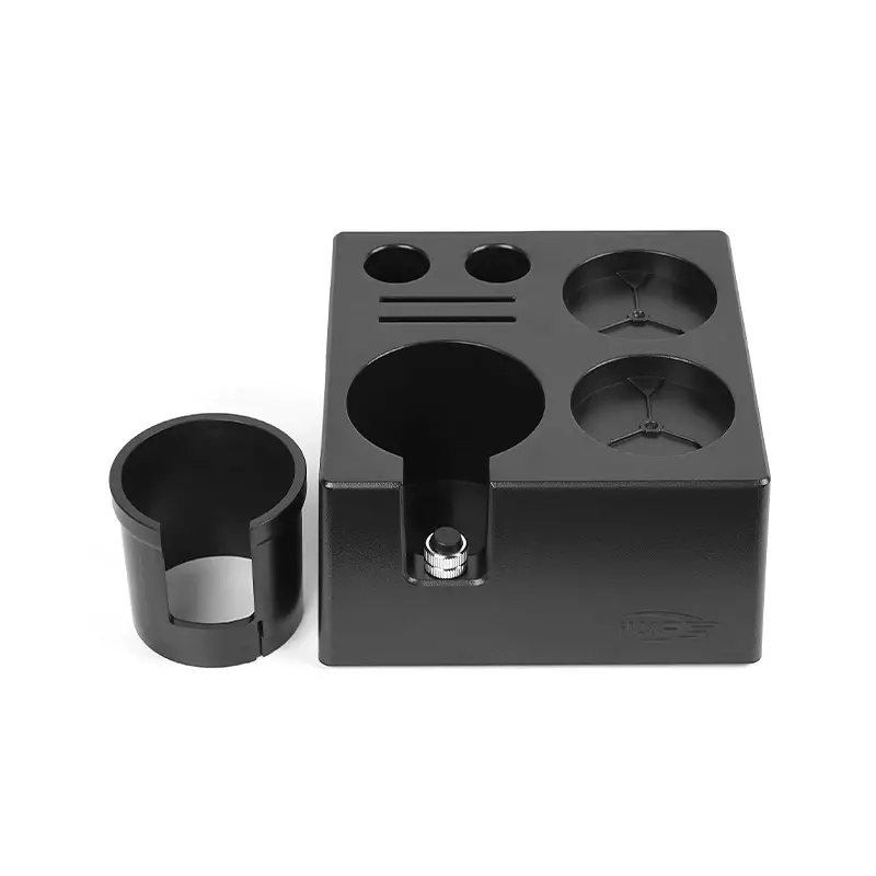 IKAPE Espresso Tamper Holder, ABS Coffee Tamper Station Base, Espresso Tamp Mat Stand fit 51/54/58mm, Universal size (7 in One)