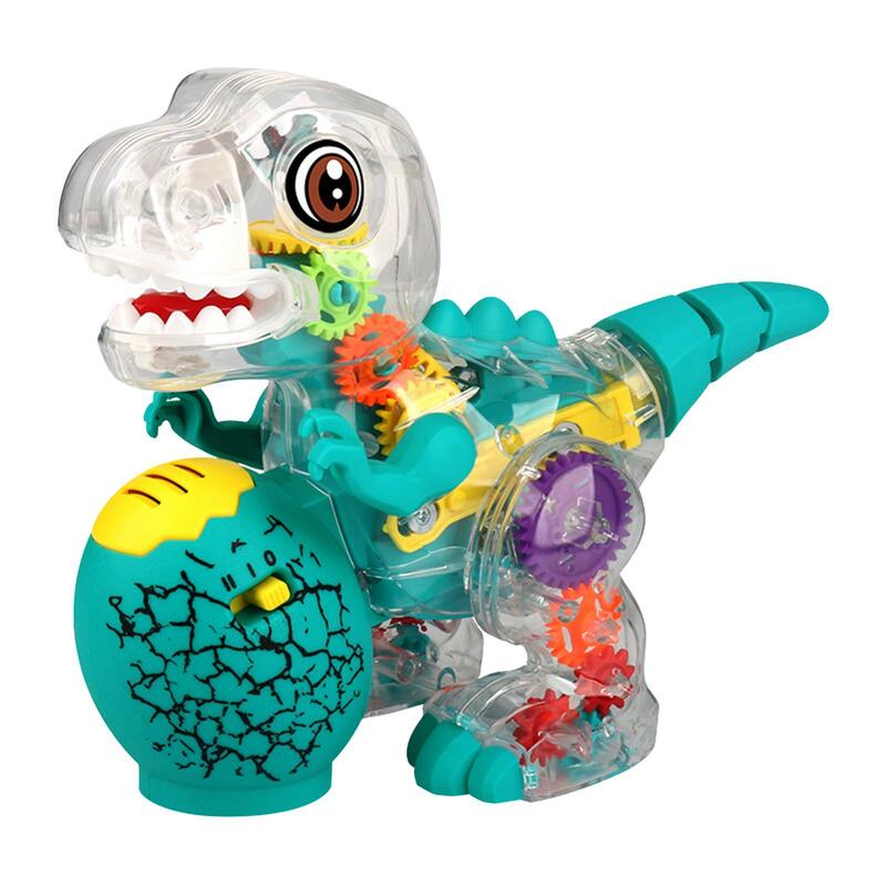 Przezroczysta elektryczny dinozaur zabawka Halloween unikanie przeszkód ramię wahadłowe ogon