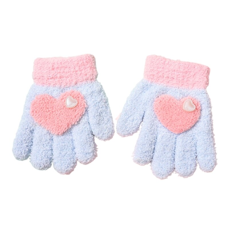 Mitaines d'hiver douces confortables pour enfants, gants tricotés, dessin animé mignon, gants maternelle, port