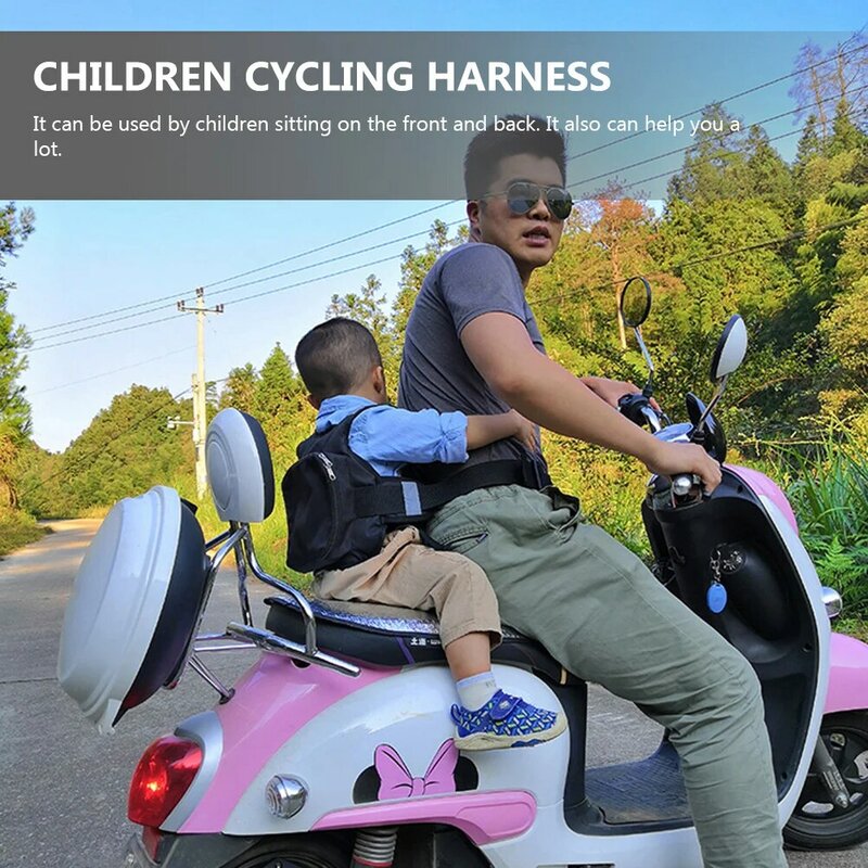 어린이 사이클링 스트랩, 배낭 가죽 끈, 조절 가능한 안전 벨트, 자전거 샌드위치 메쉬, 어린이 하네스