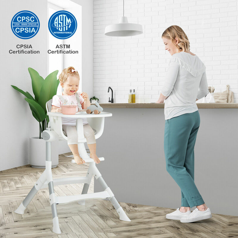 Babyjoy cadeira alta para bebês & crianças recém-nascidos cadeira de alimentação com quadro de alumínio
