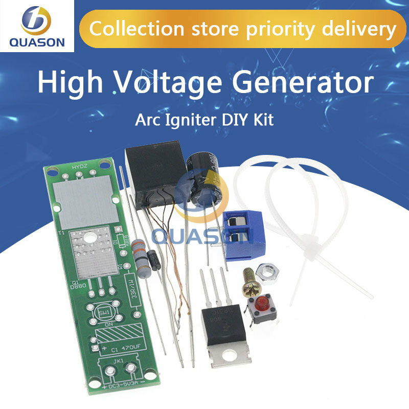 Kit de generador de alto voltaje, encendedor de arco, Kit de bricolaje para Suite de producción electrónica, DC3-5V