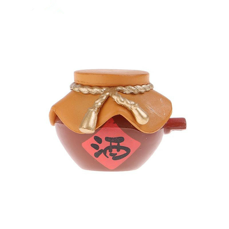 Mini tamanho artificial chinês vinho jar modo estatueta em miniatura fingir jogar cozinha brinquedo boneca casa diy acessórios presente